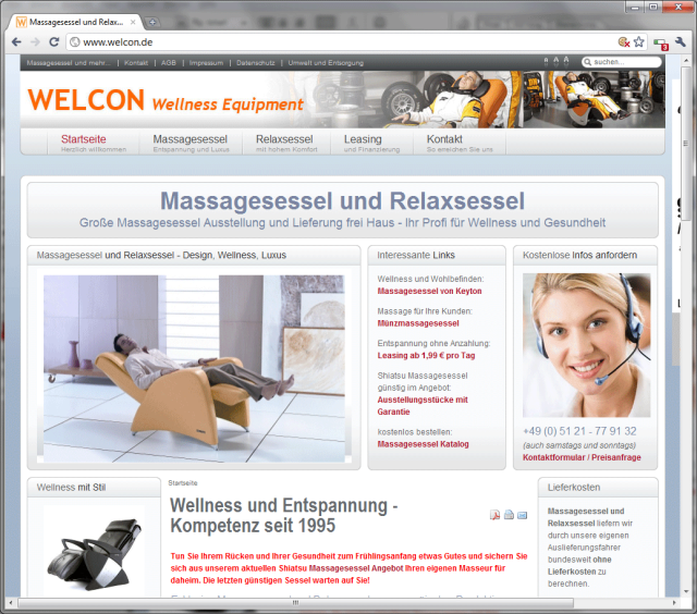 Massagesessel und Relaxsessel